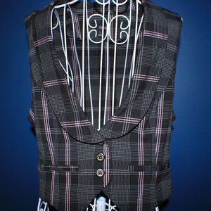 Black, White, and Pink Vest